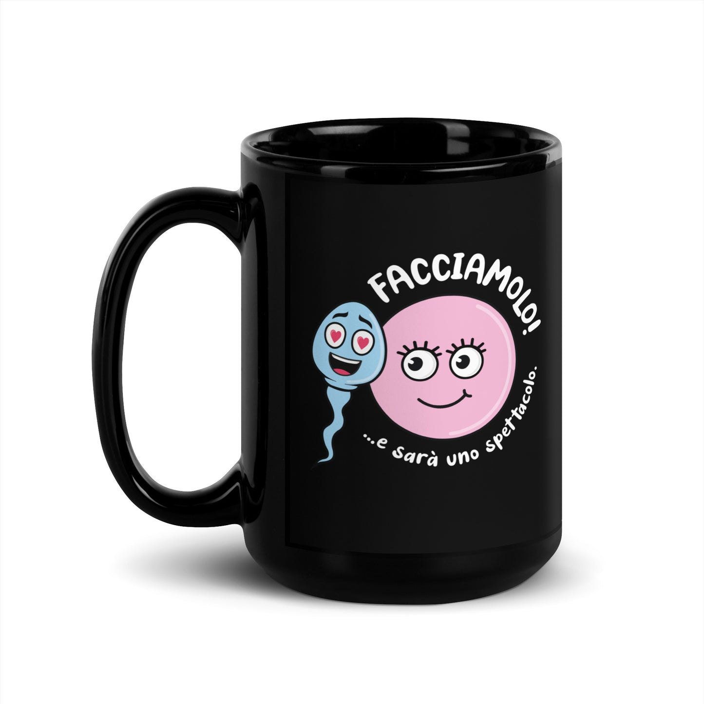 Tazza Zoo & Ovo Nera Lucida