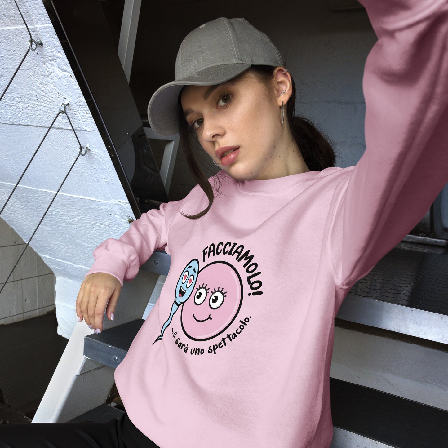 Felpa Zoo & Ovo girocollo logo grande unisex