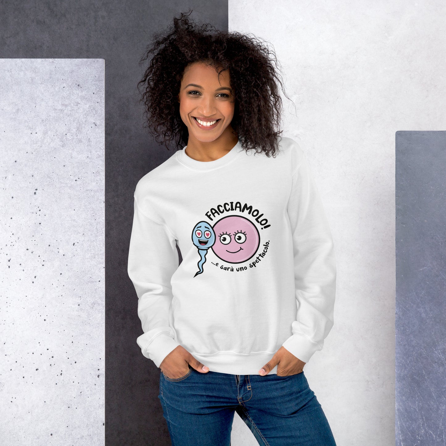 Felpa Zoo & Ovo girocollo logo grande unisex