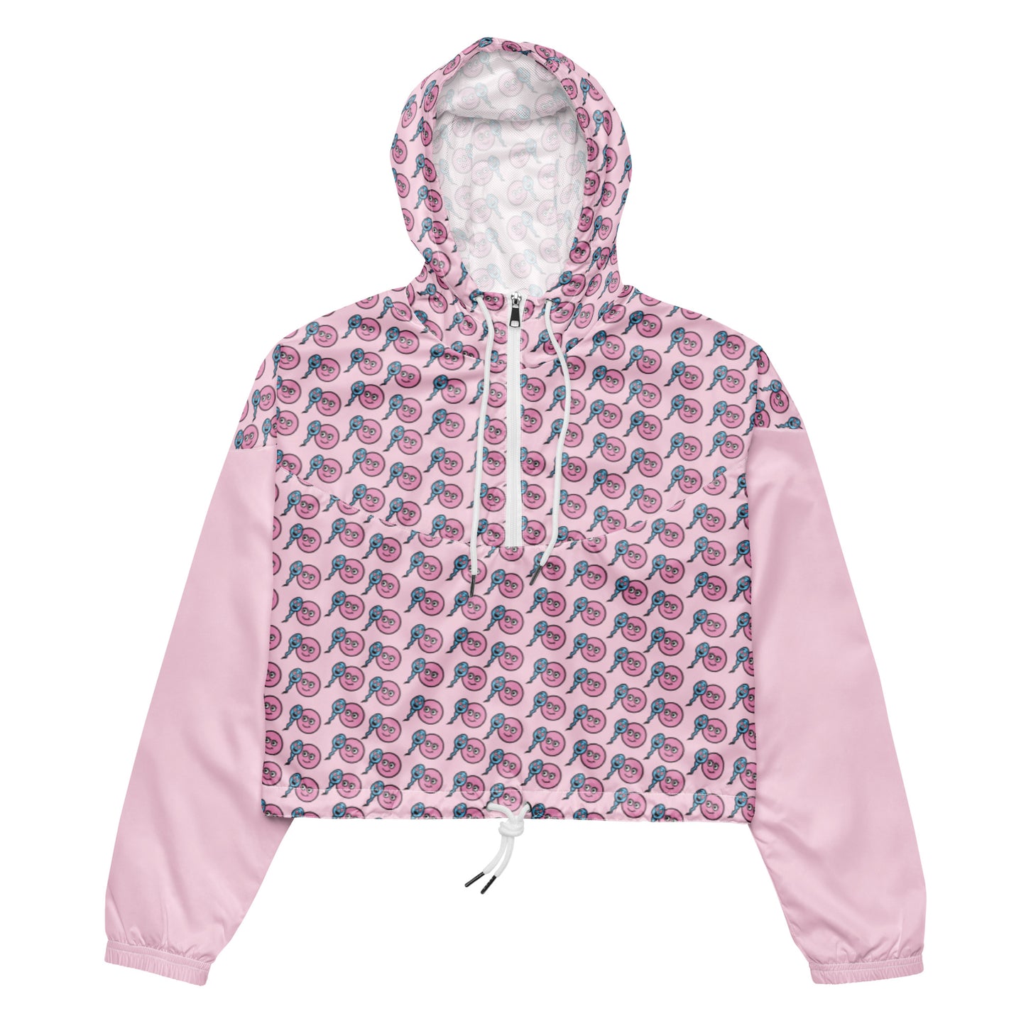 Giacca a vento Zoo & Ovo crop-top rosa