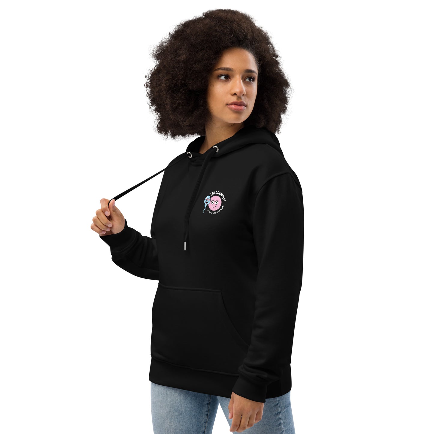 Felpa Zoo & Ovo con cappuccio nera unisex
