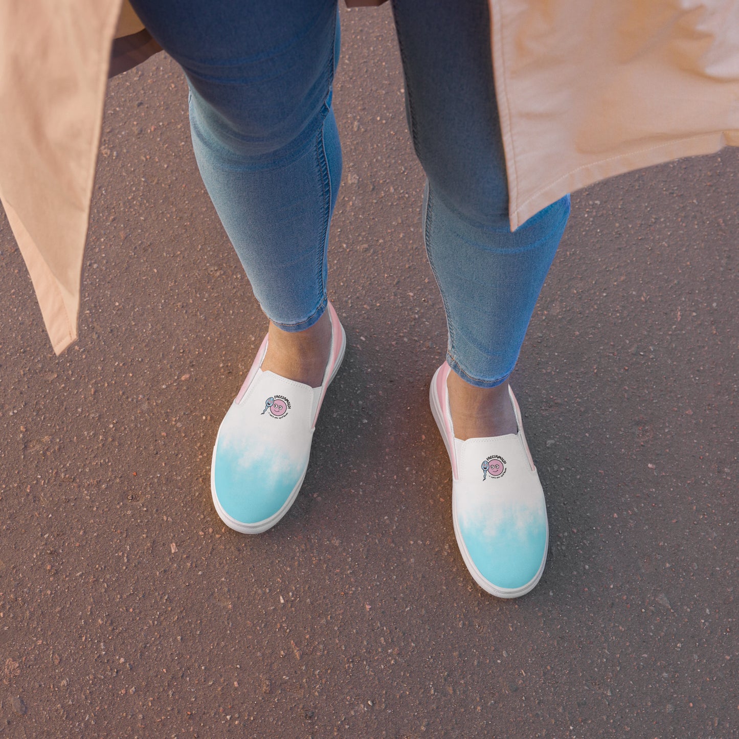 Scarpe slip-on donna tie and dye